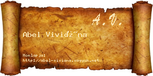 Abel Viviána névjegykártya